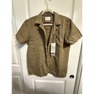 Mbx Paradise Shirt NWT‎ Men's Medium Button Down Short Sleeve Tan